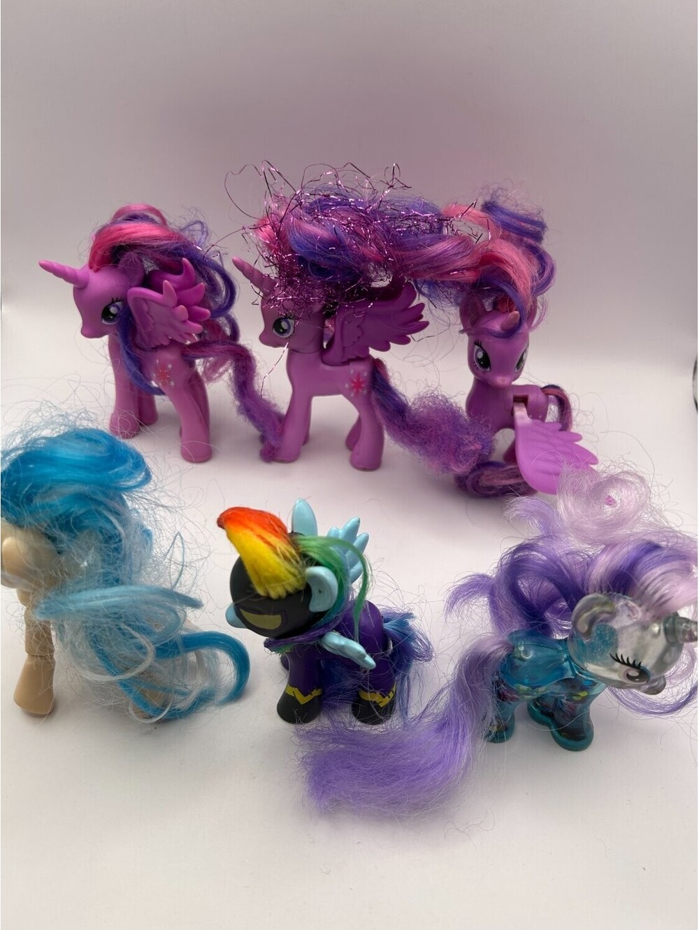 My Little Pony G4 Lot of 6 Twilight Sparkle Rainbow Dash Rarity Hasbro Ponies